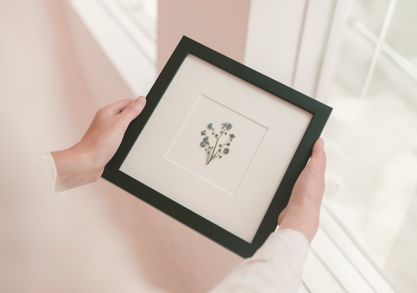 Forget-Me-Not Frame - Pressed Floral Wedding Bouquet Preservation