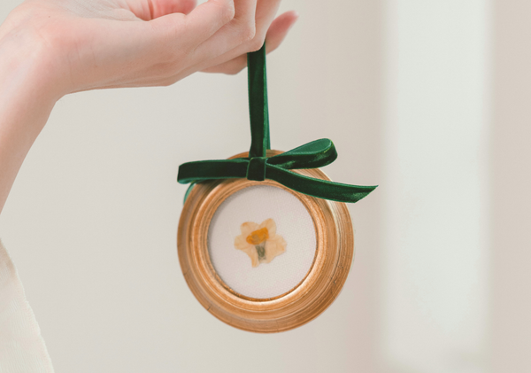 Custom Ornament - Pressed Floral Wedding Bouquet Preservation