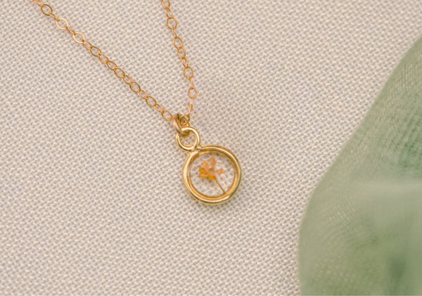 Birth Flower Mini Necklace