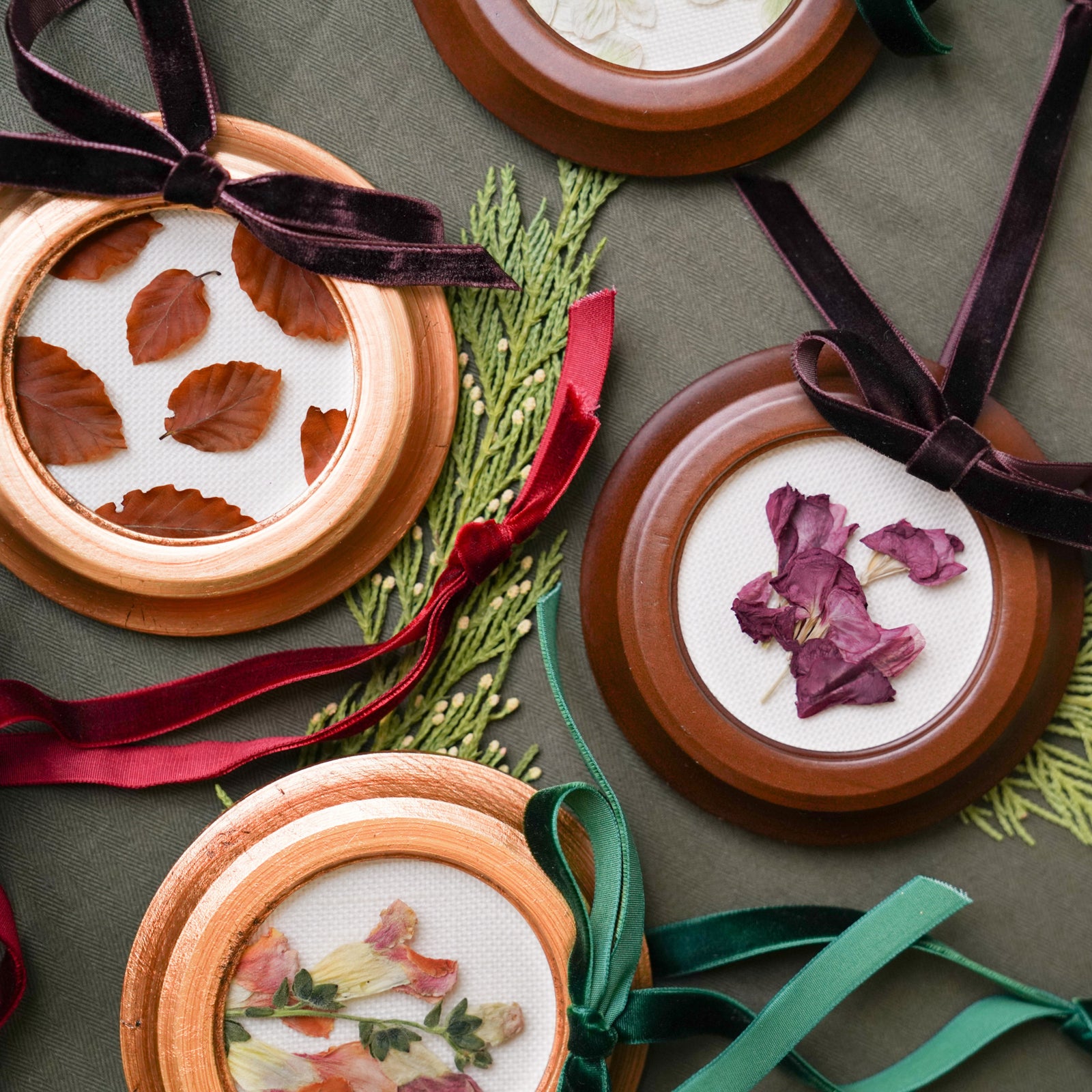 Custom Ornament - Pressed Floral Wedding Bouquet Preservation