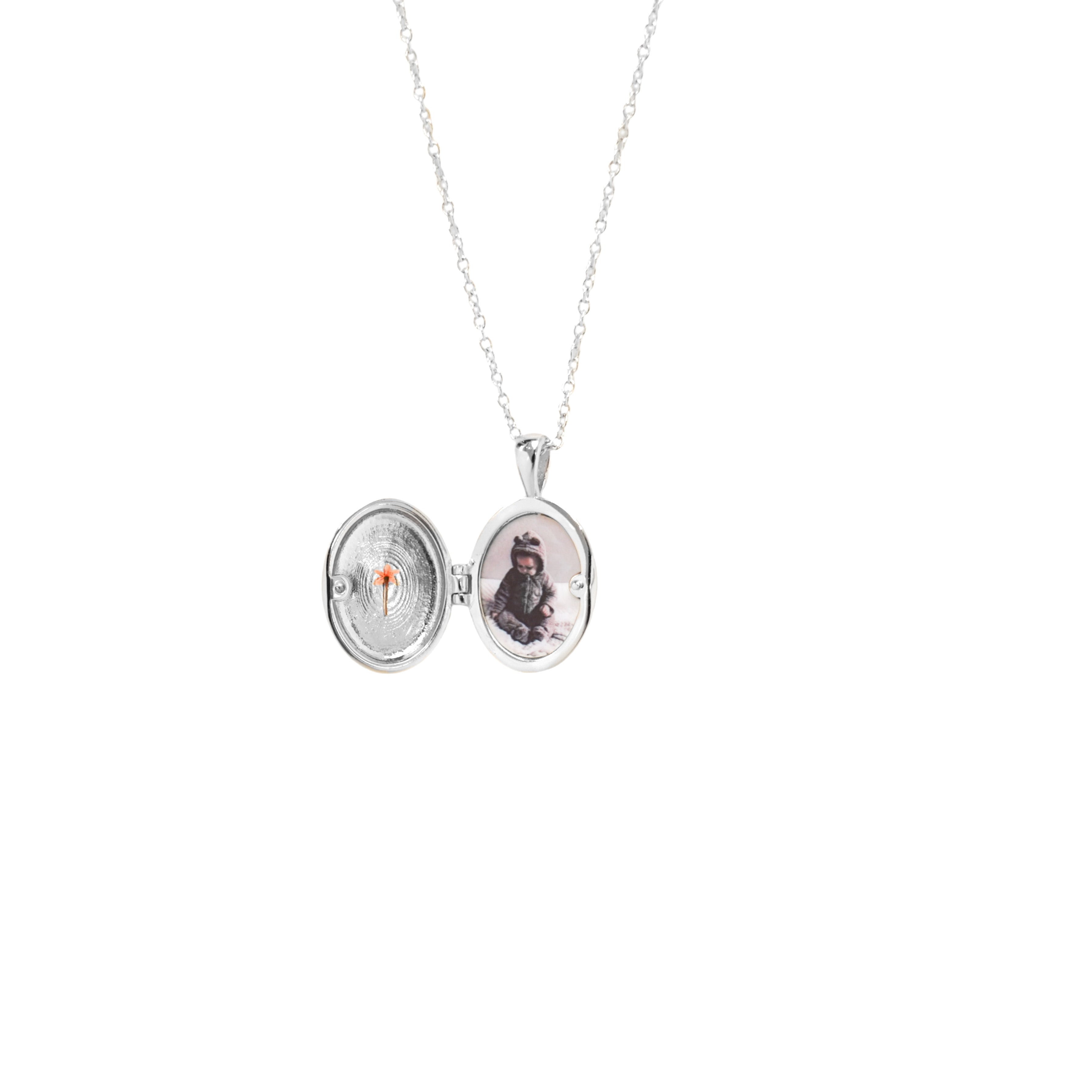 Locket Color:White Gold;Background Color:Clear;Amount of months to represent:1;Month:*
