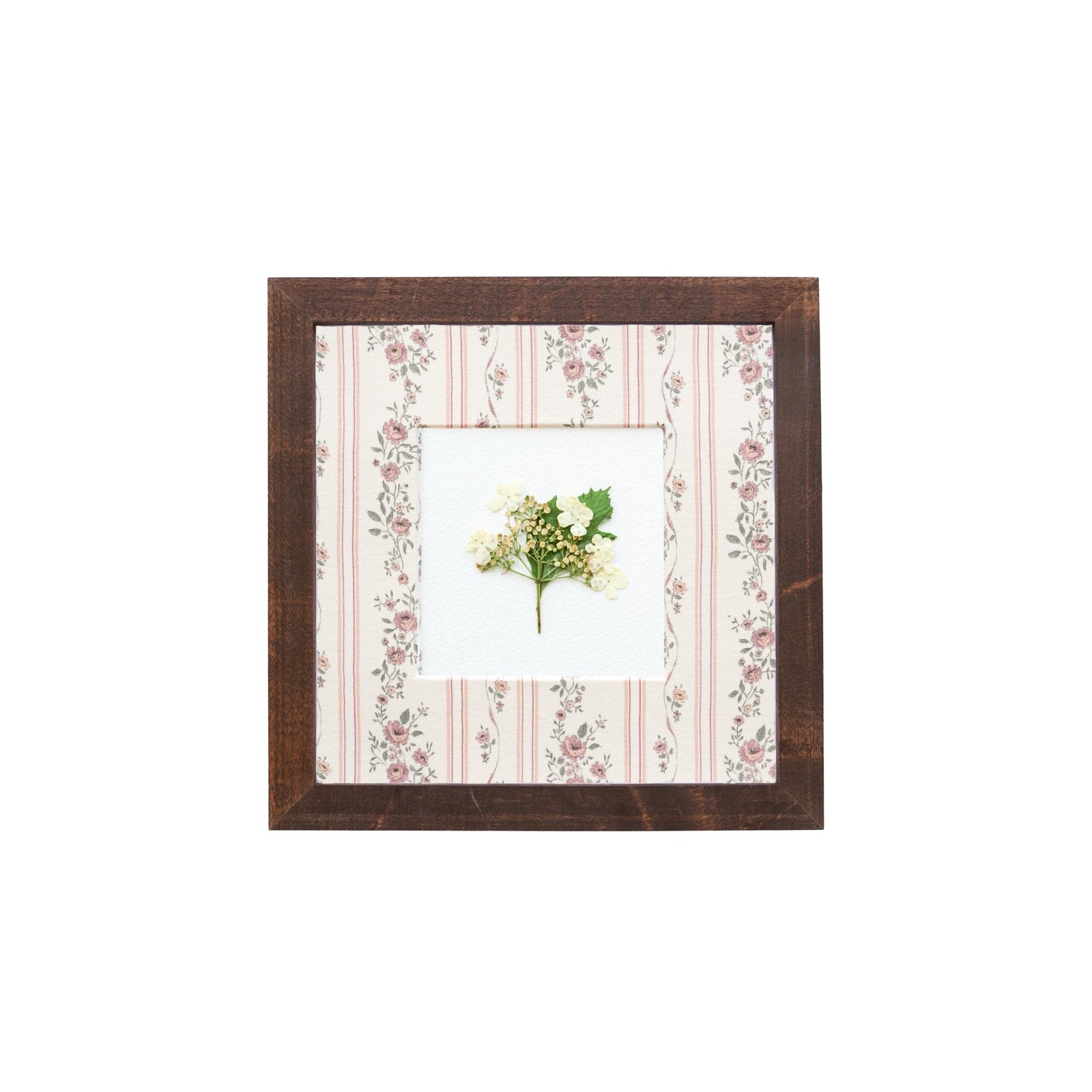 8x8 Floral Stripe Fabric Frame I