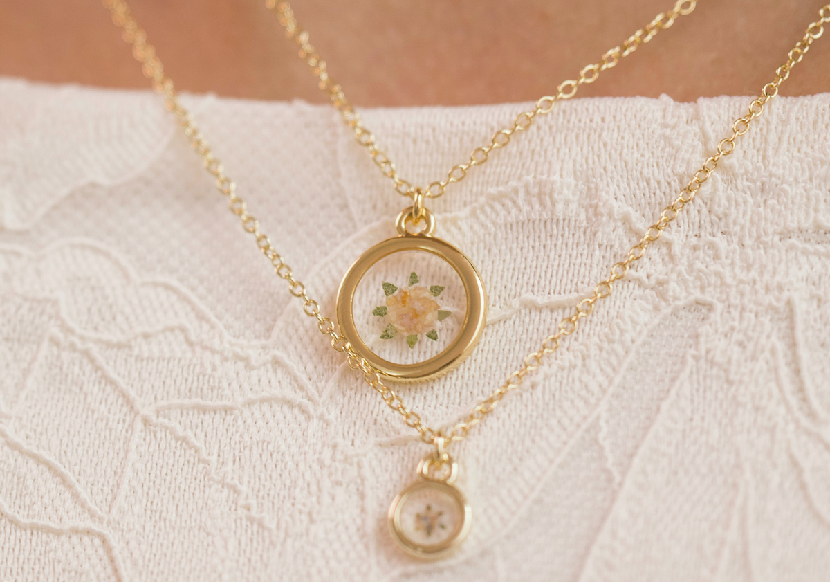 Pressed Floral™ Necklace - Pressed Floral Wedding Bouquet Preservation