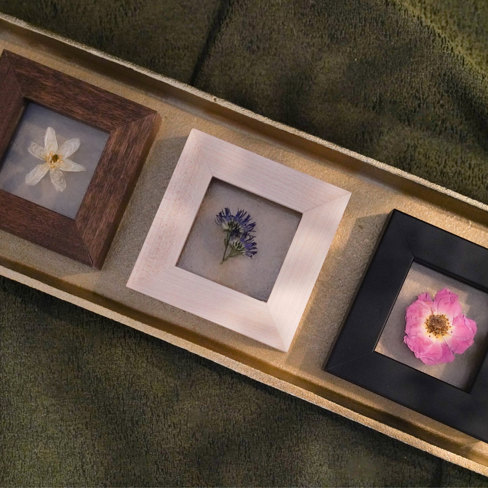 Mini Birth Flower Frame - Pressed Floral Wedding Bouquet Preservation