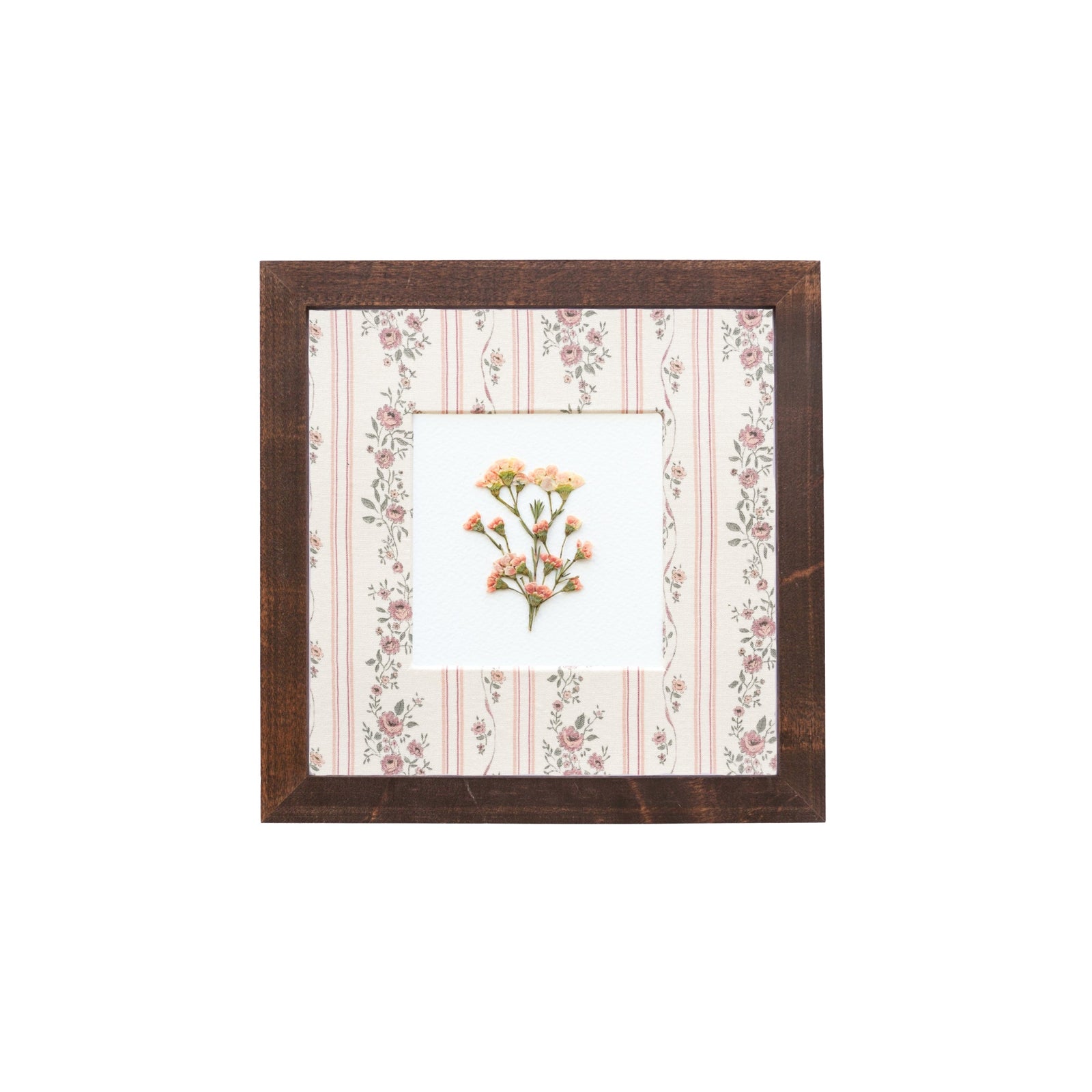 8x8 Floral Stripe Fabric Frame III