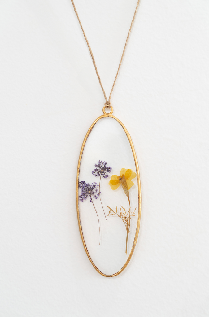 White Smoke Floral Pendant