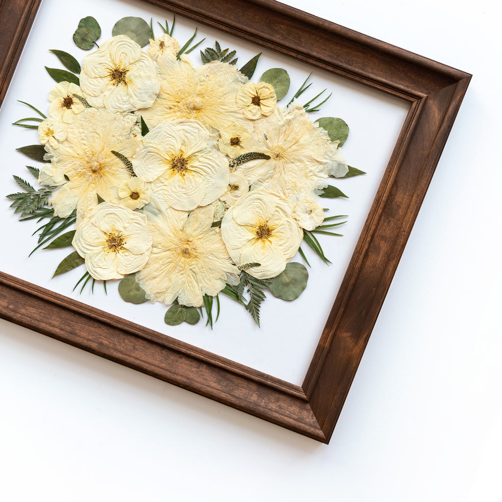 Wide frame moulding that is exclusive to Pressed Floral