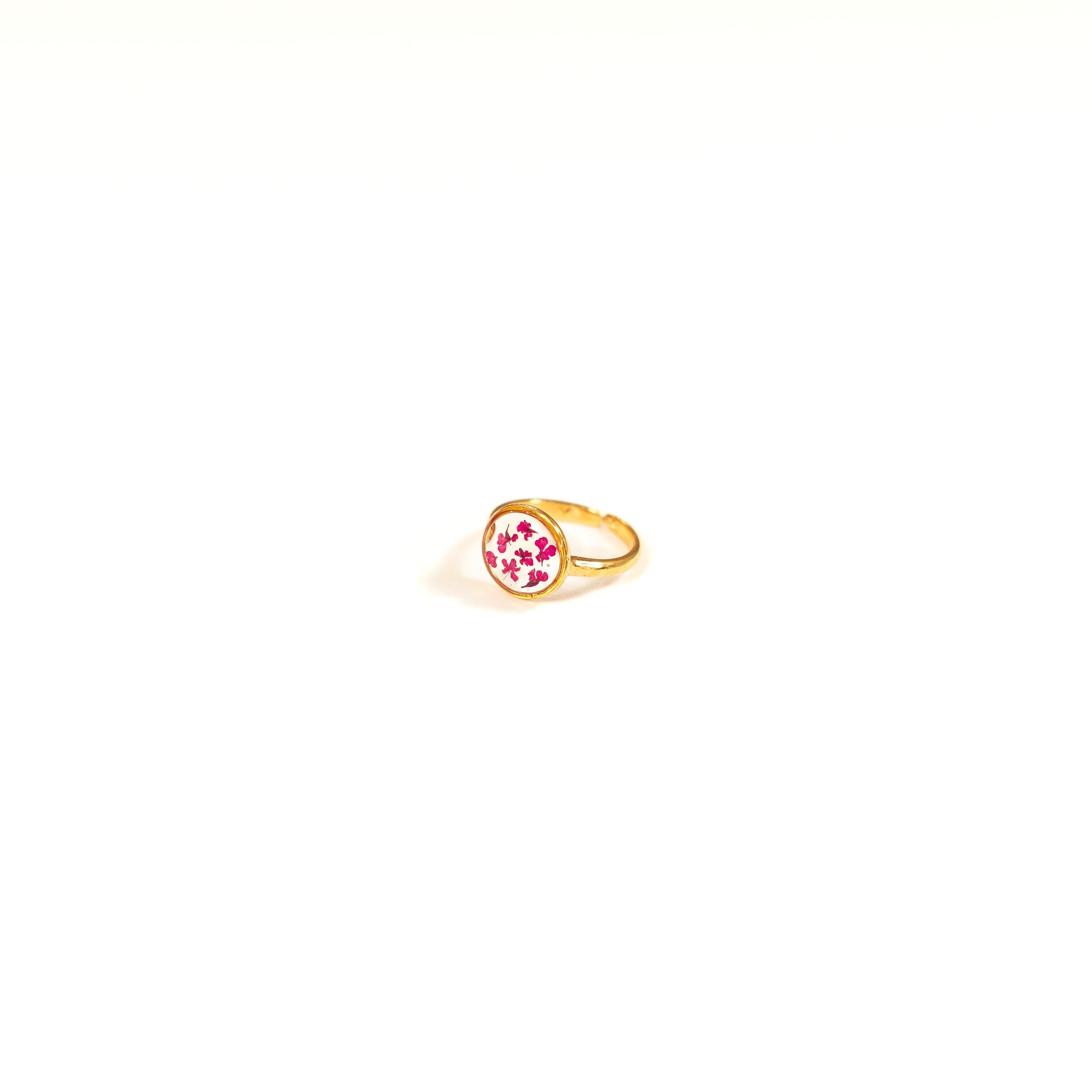 Floral White Birth Flower Ring